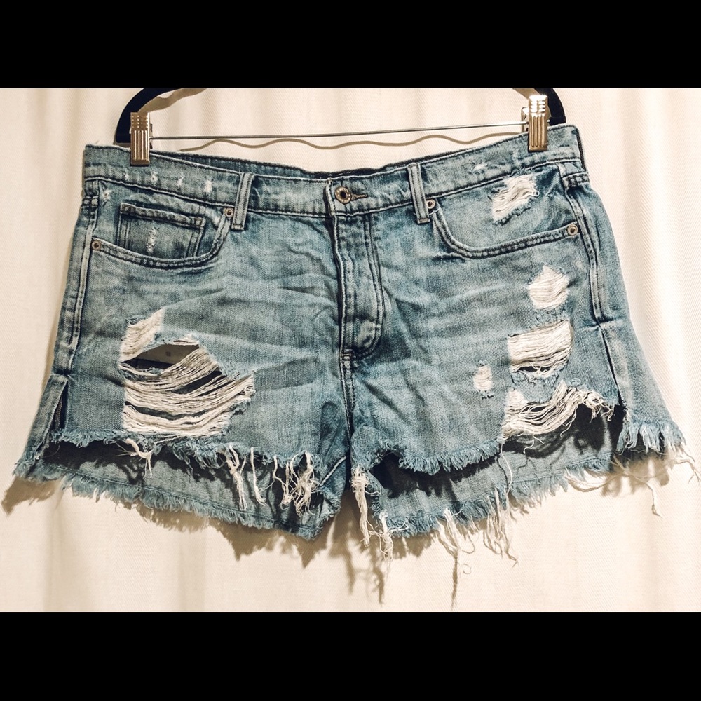 Distressed Jean Shorts